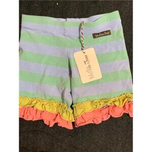 Matilda Jane Girls Rainbow Stripe Ruffle Shorts Size 6